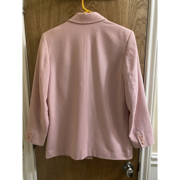 Vintage Pendleton Wool Light Pink Collared Blazer Jacket Women's Size 8 80s 90s - Picture 6 of 16